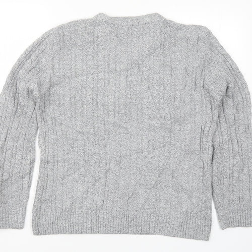 CHIC Womens Grey  Knit Pullover Jumper Size M