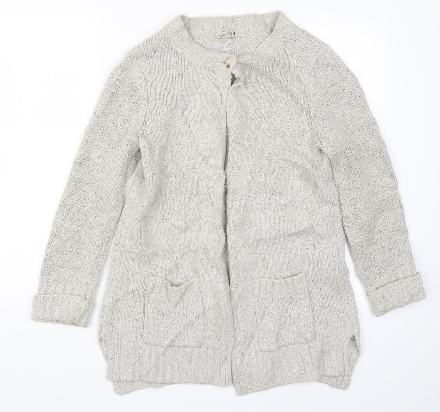 M&Co Womens Beige  Knit Cardigan Jumper Size 10