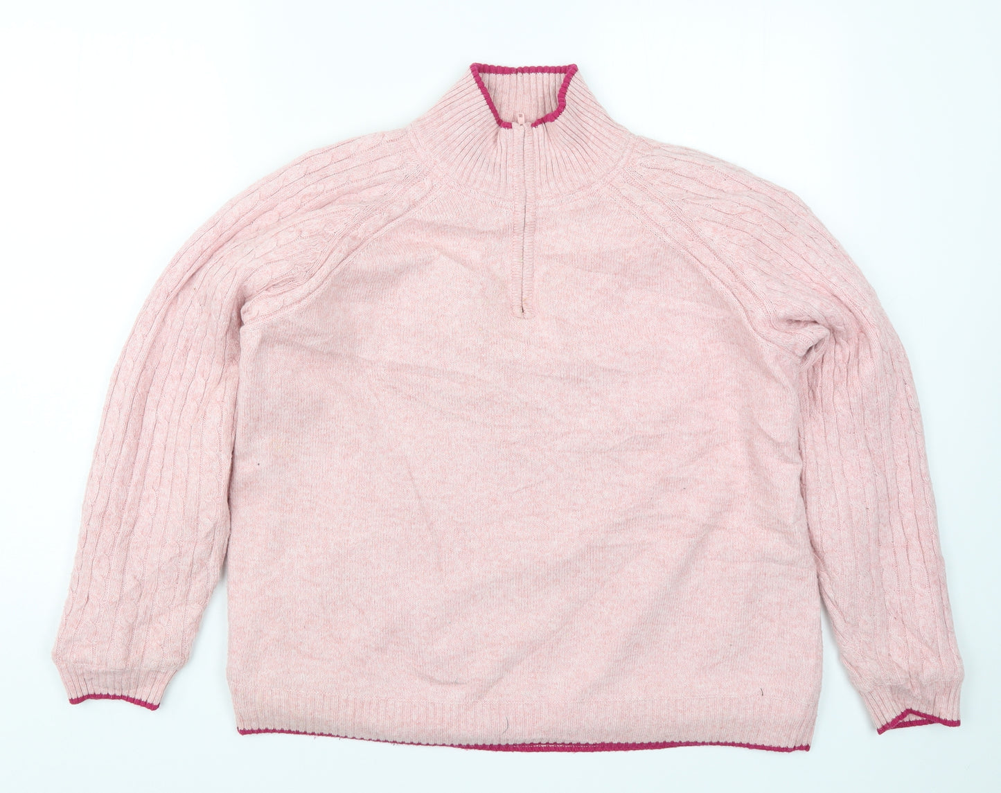 Marks and Spencer Womens Pink  Knit Pullover Jumper Size 14