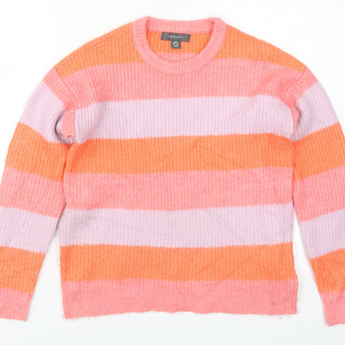 Primark Womens Pink Striped Knit Pullover Jumper Size 4
