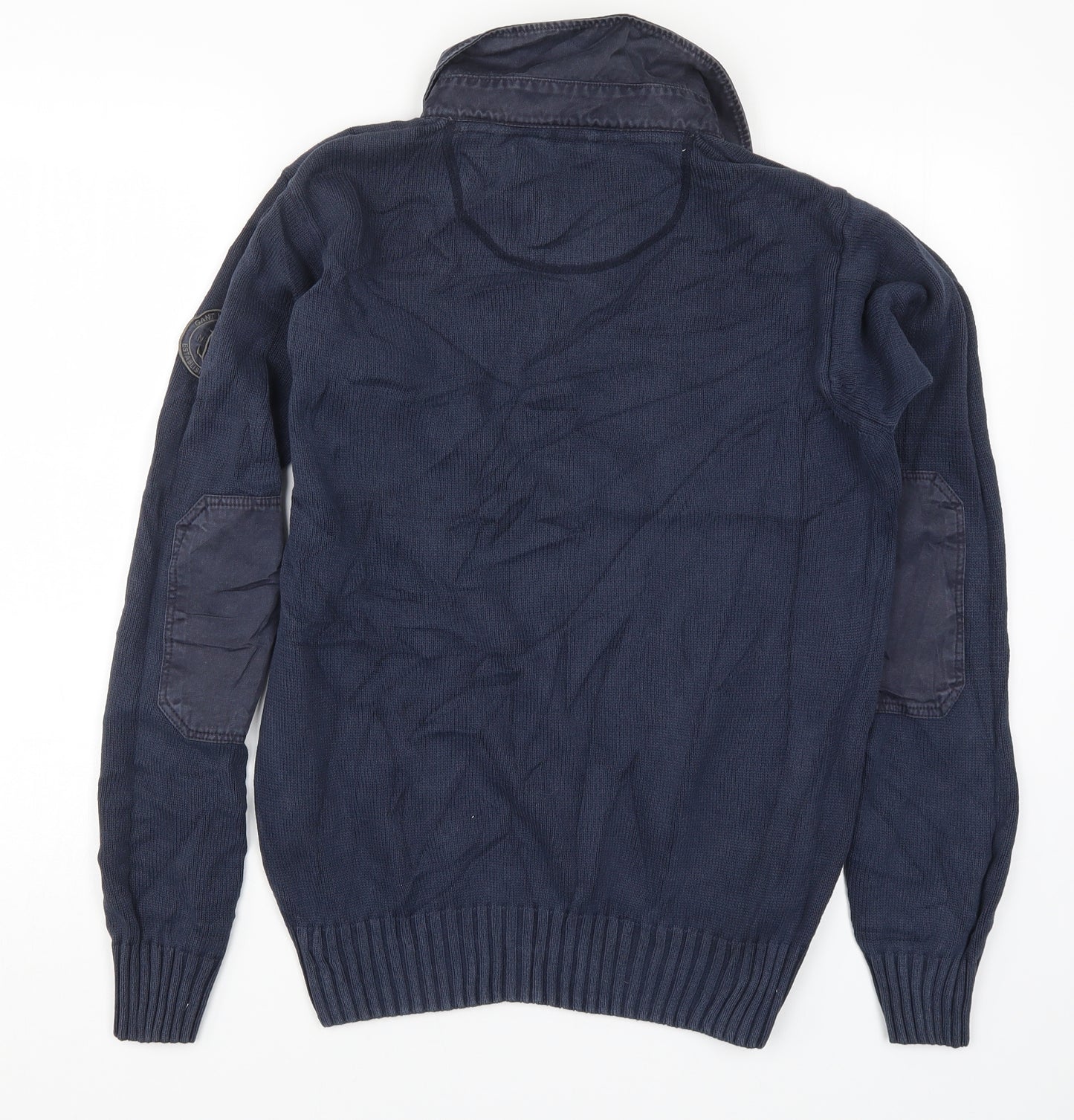 GANT Mens Blue  Knit Pullover Jumper Size M