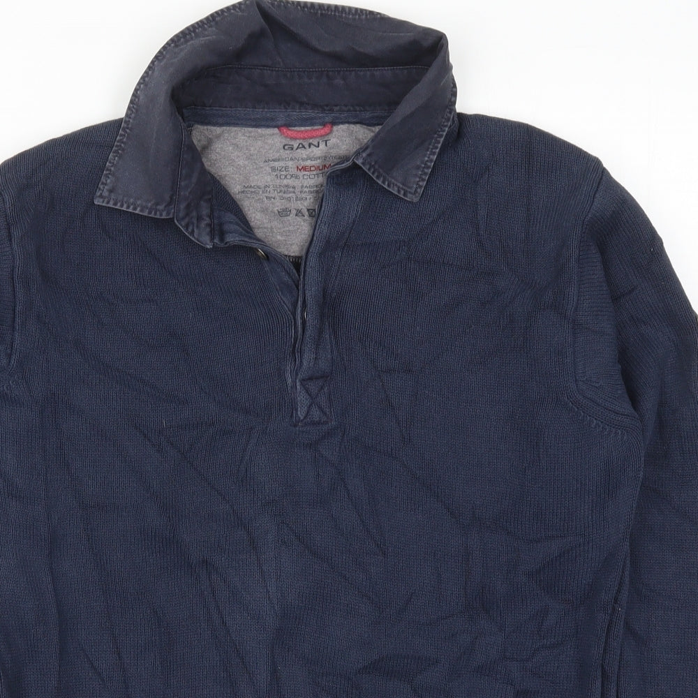 GANT Mens Blue  Knit Pullover Jumper Size M