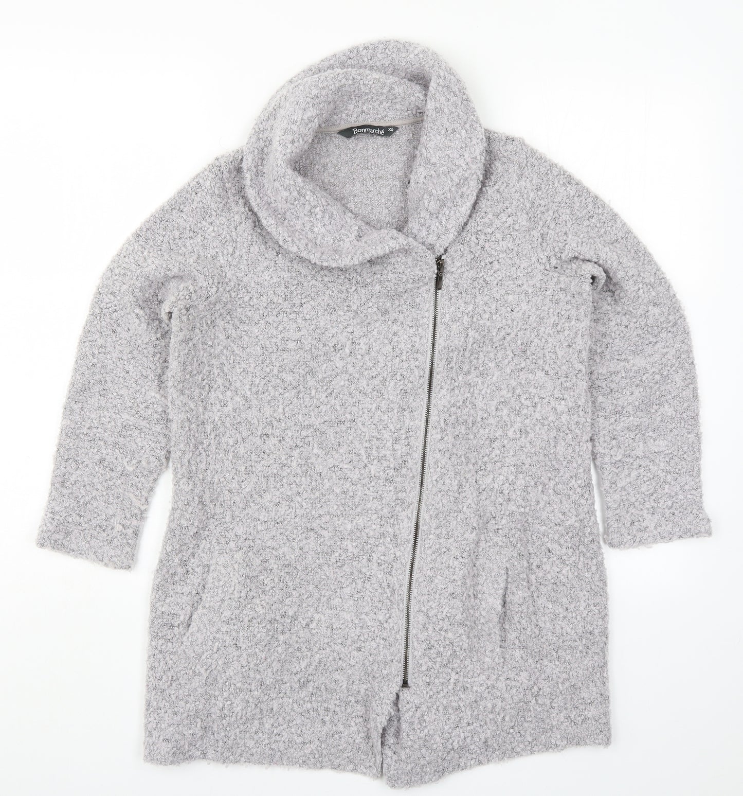 Bonmarché Womens Grey   Jacket Coatigan Size XS