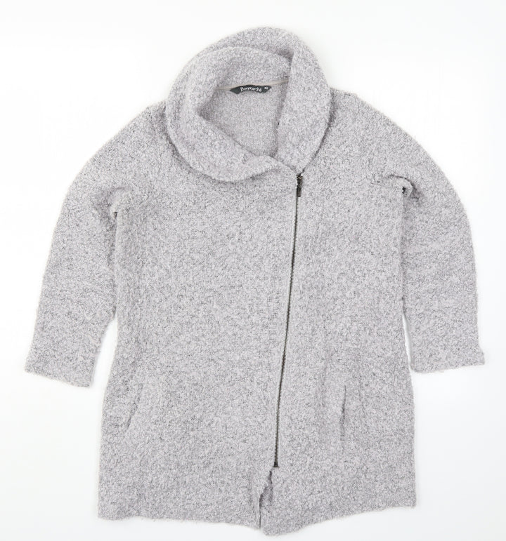 Bonmarché Womens Grey   Jacket Coatigan Size XS