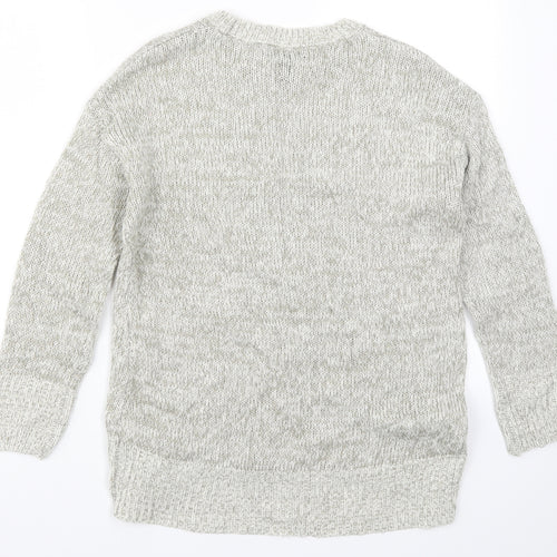 New Look Womens Grey  Knit Pullover Jumper Size S