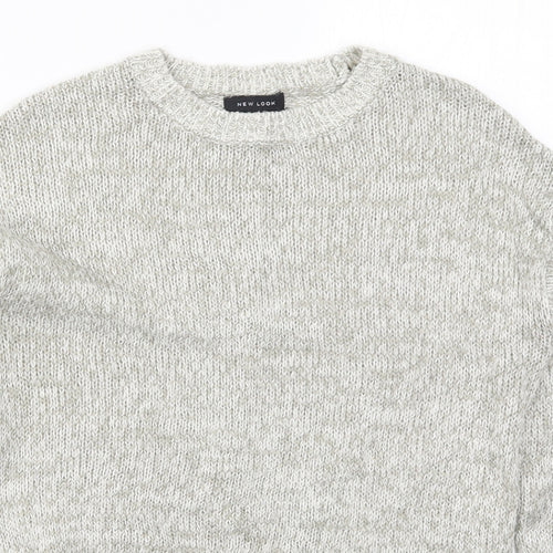 New Look Womens Grey  Knit Pullover Jumper Size S