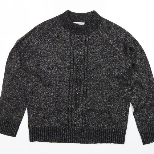 Bonmarché Womens Black  Knit Pullover Jumper Size S