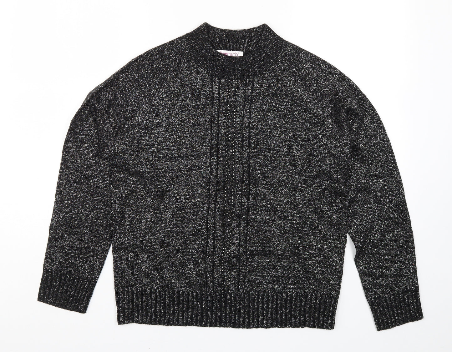 Bonmarché Womens Black  Knit Pullover Jumper Size S