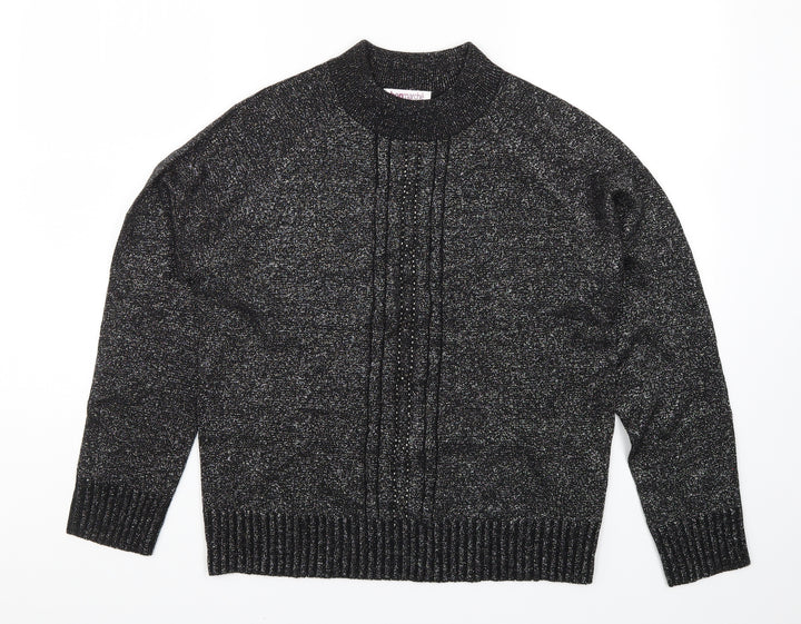 Bonmarché Womens Black  Knit Pullover Jumper Size S