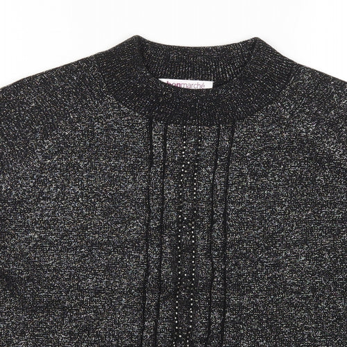 Bonmarché Womens Black  Knit Pullover Jumper Size S