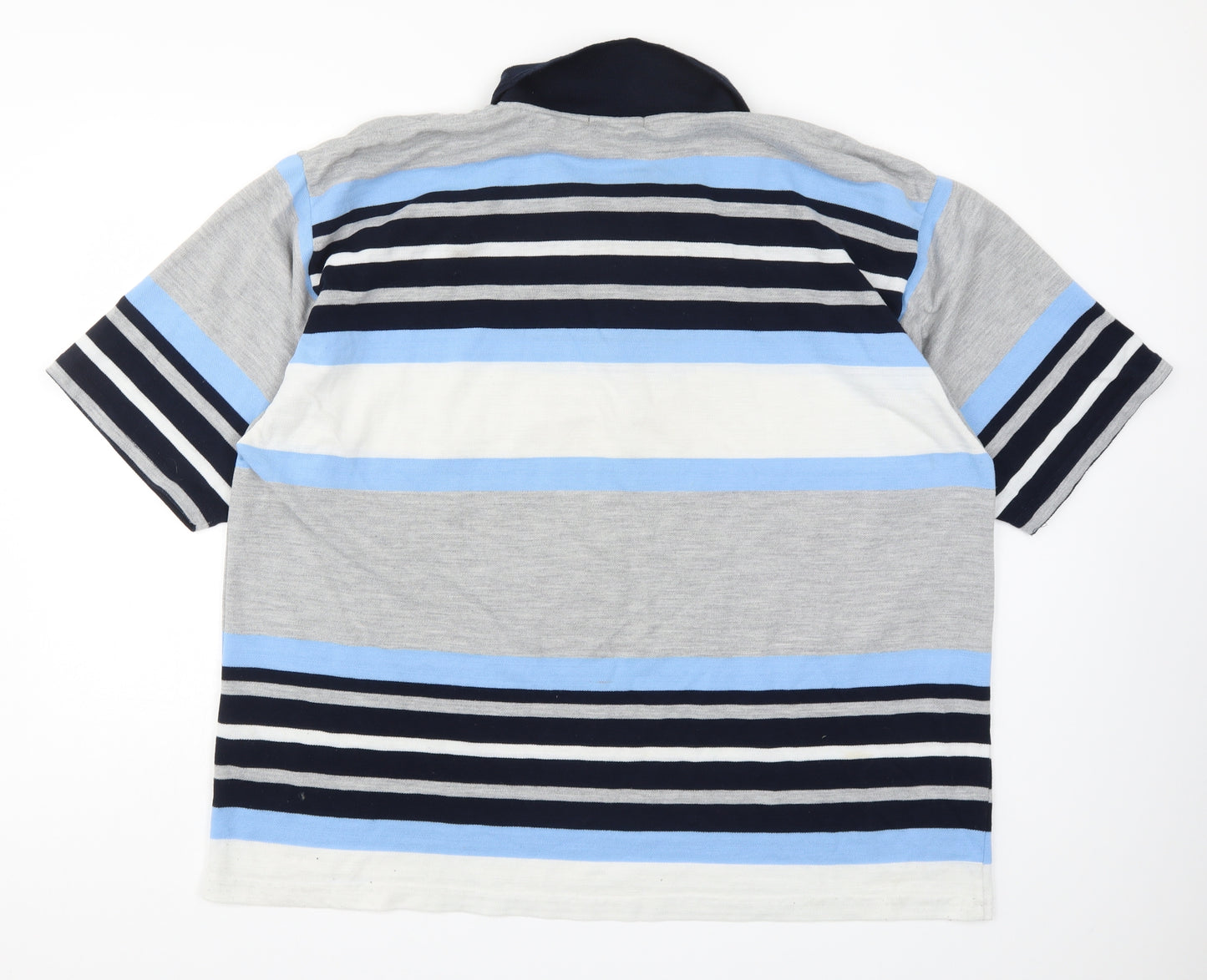 Guvnors Mens Blue Striped   Polo Size Big 6X