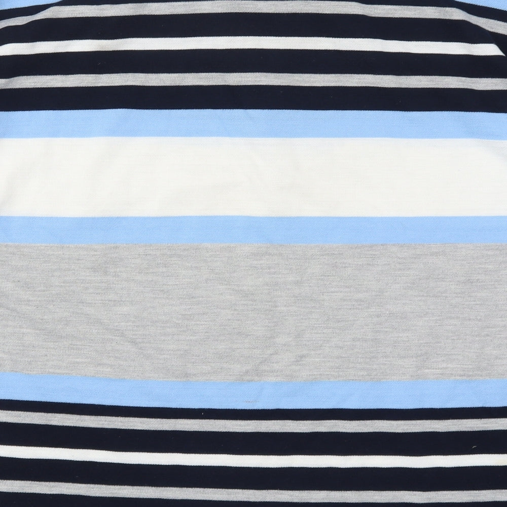 Guvnors Mens Blue Striped   Polo Size Big 6X