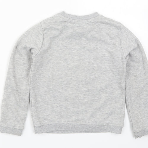 Primark Girls Grey   Pullover Sweatshirt Size 6-7 Years  - Over the Rainbow