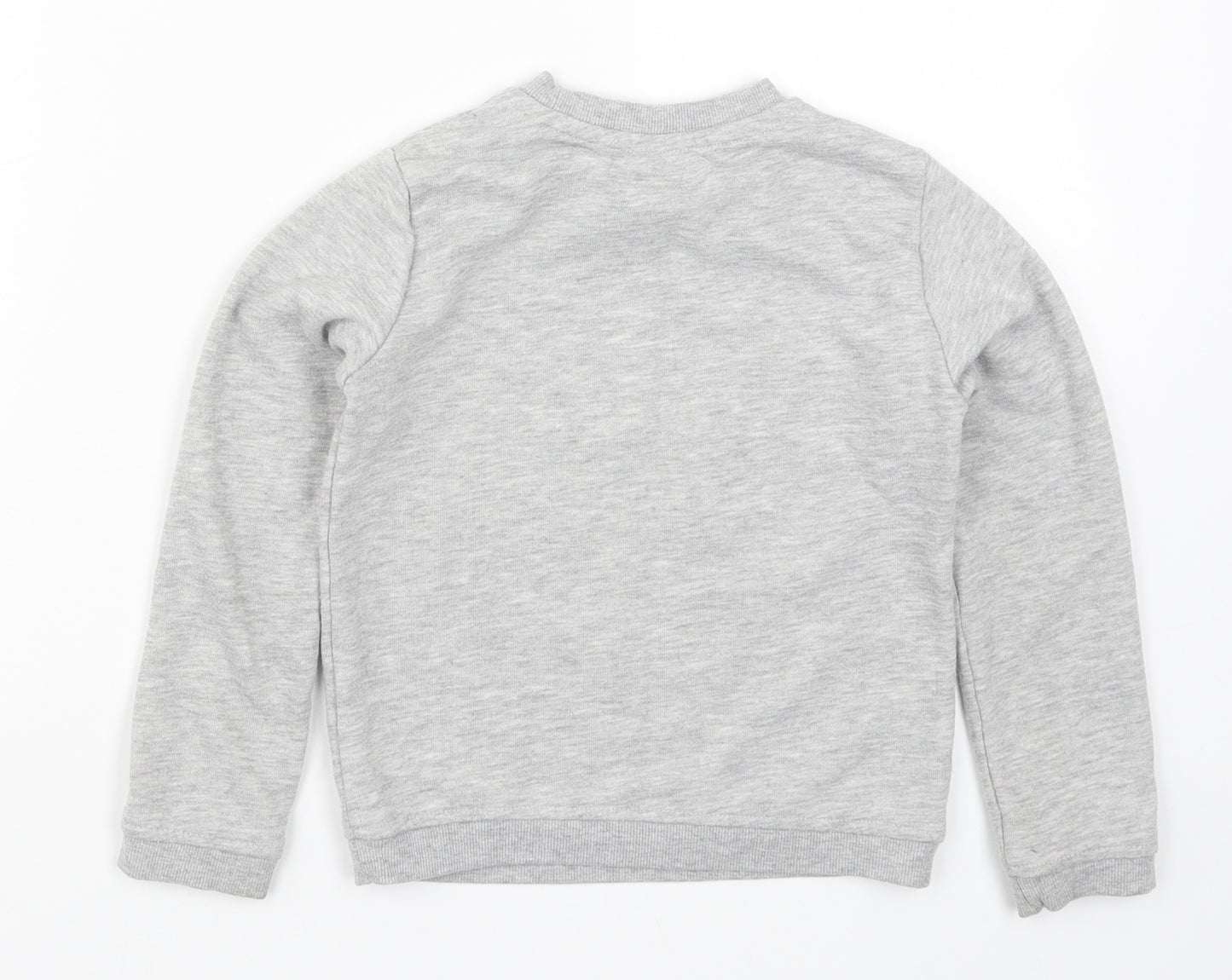 Primark Girls Grey   Pullover Sweatshirt Size 6-7 Years  - Over the Rainbow