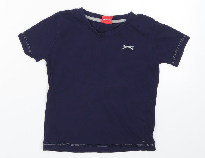 Slazenger Boys Blue   Basic T-Shirt Size 5-6 Years