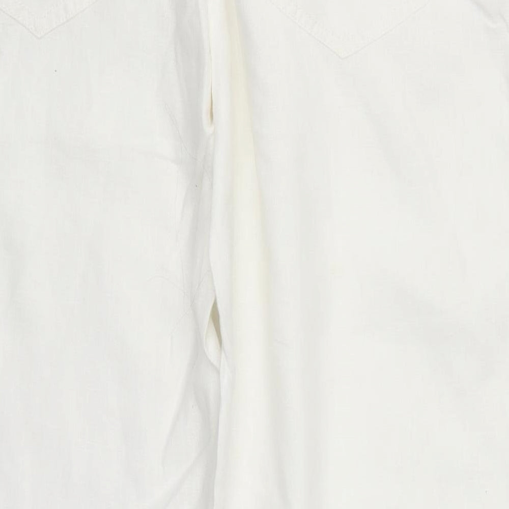 F&F Womens White   Trousers  Size 16 L31 in