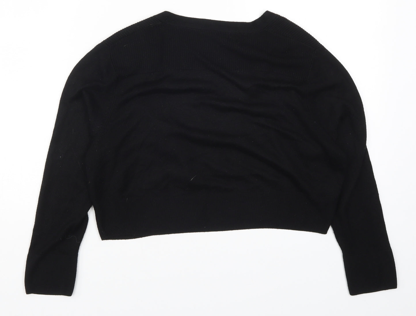 Marks and Spencer Womens Black  Knit Cardigan Jumper Size 14
