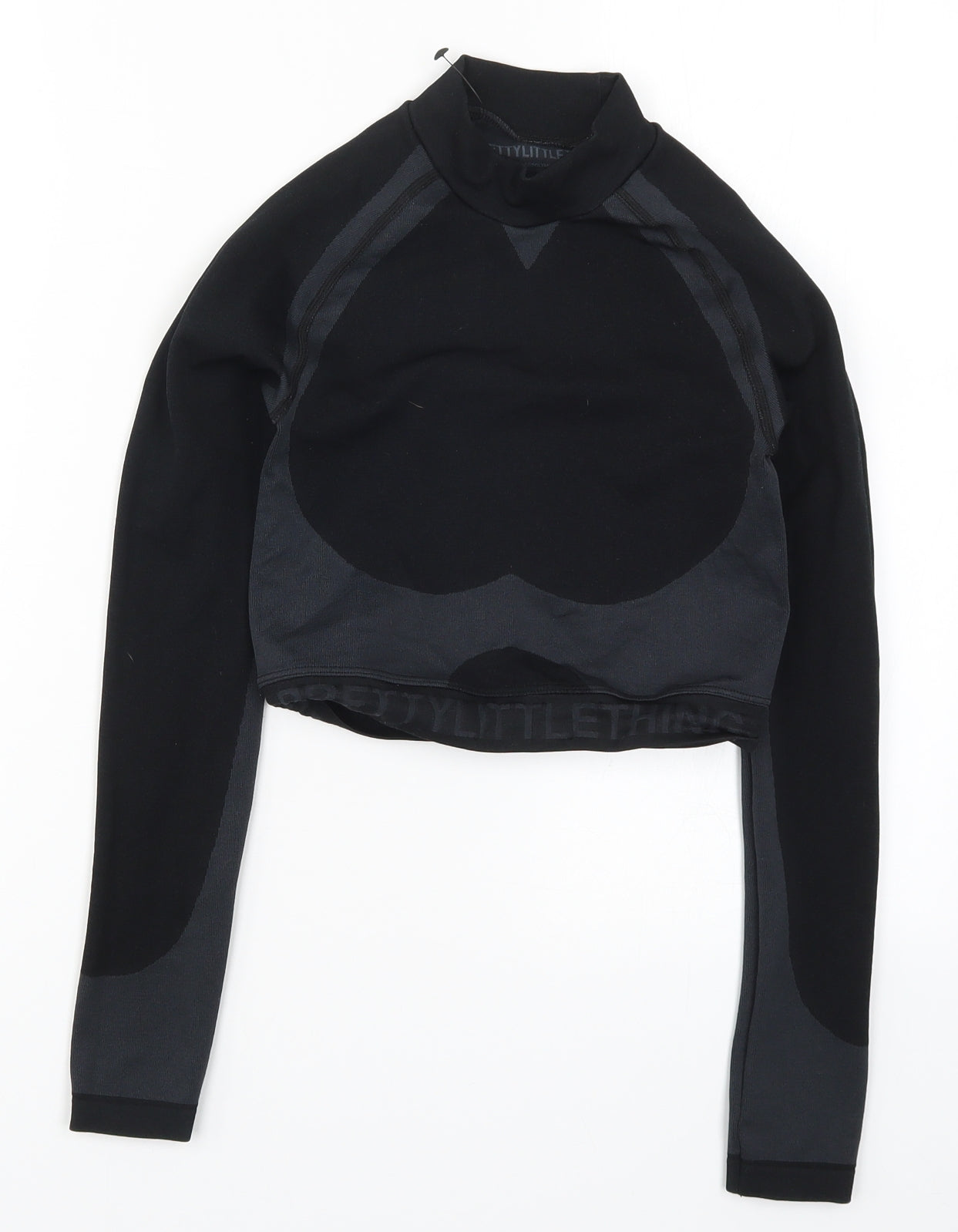 PRETTYLITTLETHING Womens Black   Cropped T-Shirt Size M