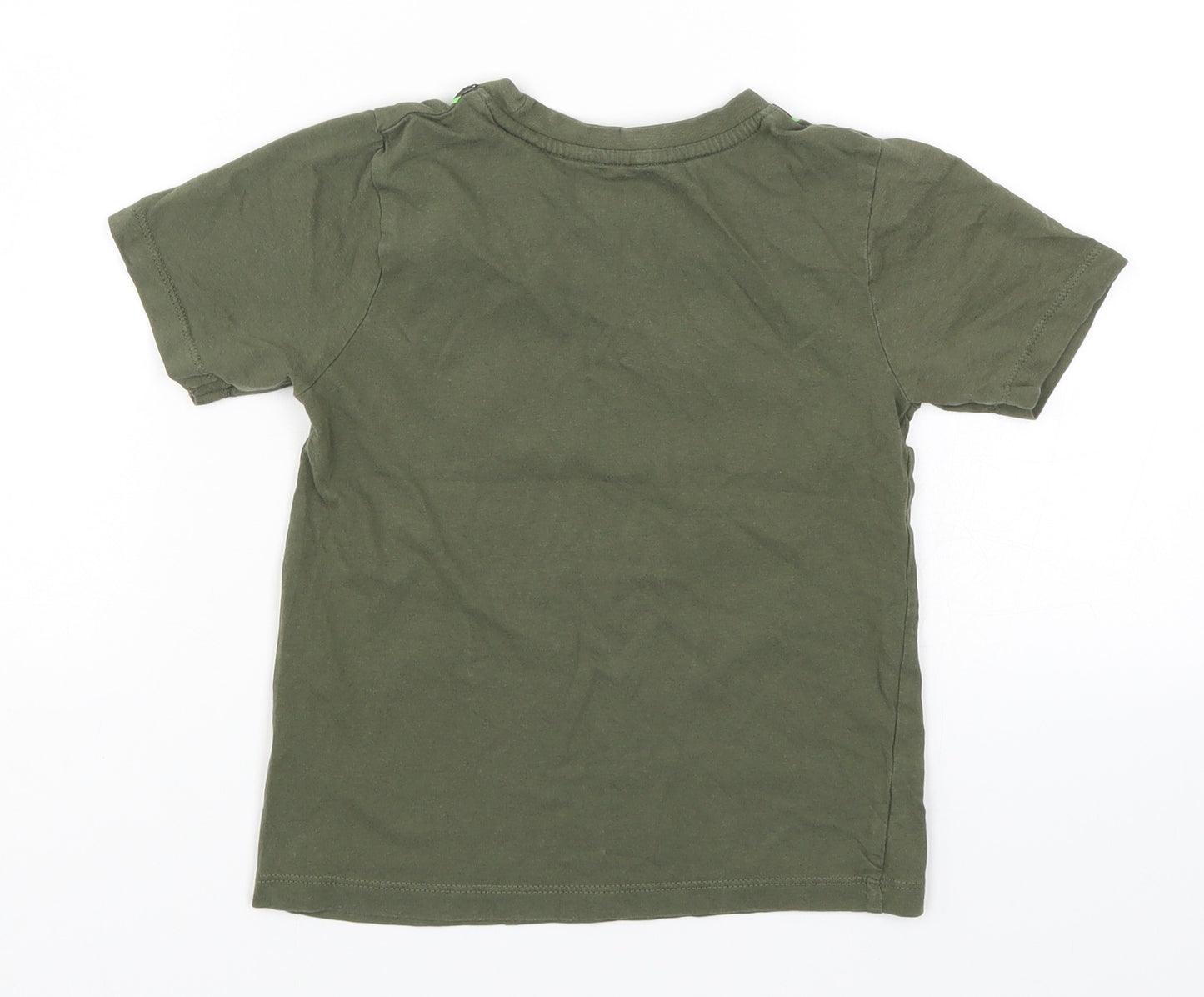 Bullabaloo Boys Green   Basic T-Shirt Size 7-8 Years  - Game On