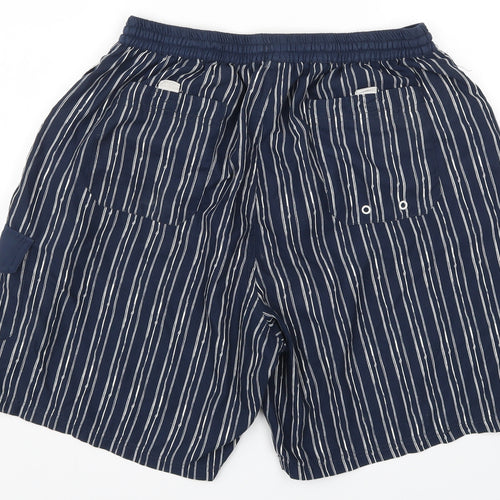 Preworn Mens Blue Striped  Athletic Shorts Size 29