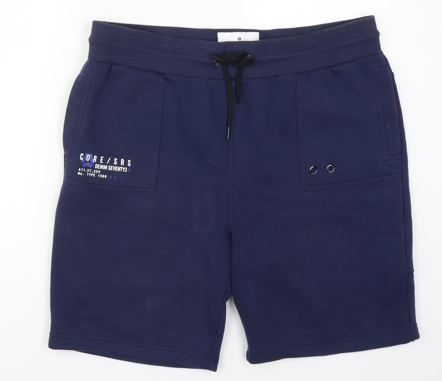 Denim Seventy3 Mens Blue   Sweat Shorts Size XL - Core/SRS Denim Seventy3