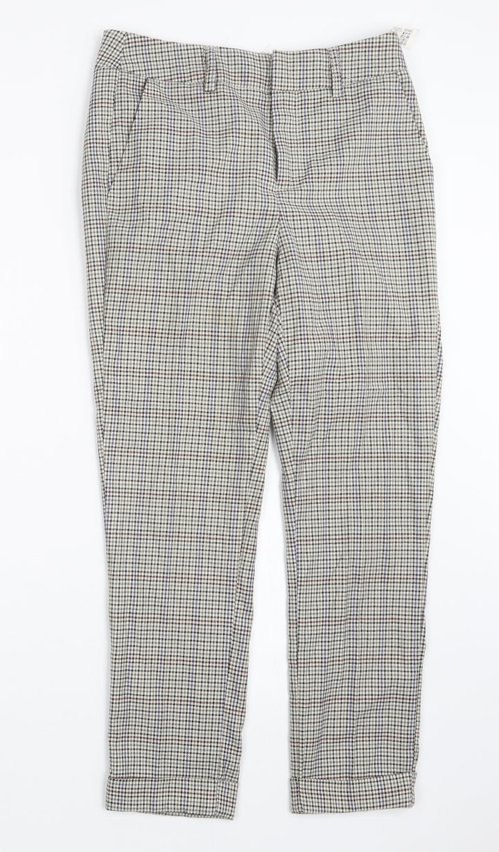 Stradivarius Womens Black Houndstooth  Trousers  Size XS L25.5 in