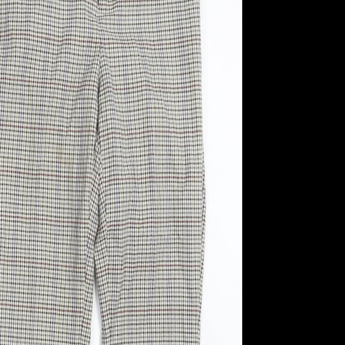 Stradivarius Womens Black Houndstooth  Trousers  Size XS L25.5 in