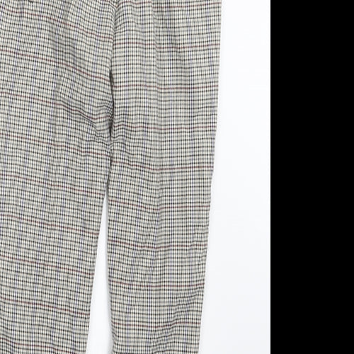 Stradivarius Womens Black Houndstooth  Trousers  Size XS L25.5 in