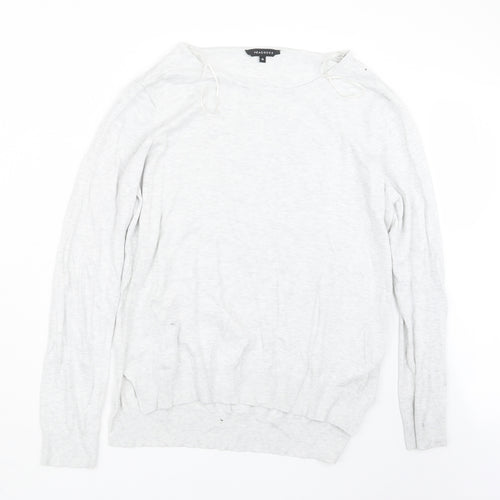 Peacocks Womens Grey  Knit Pullover Jumper Size 18