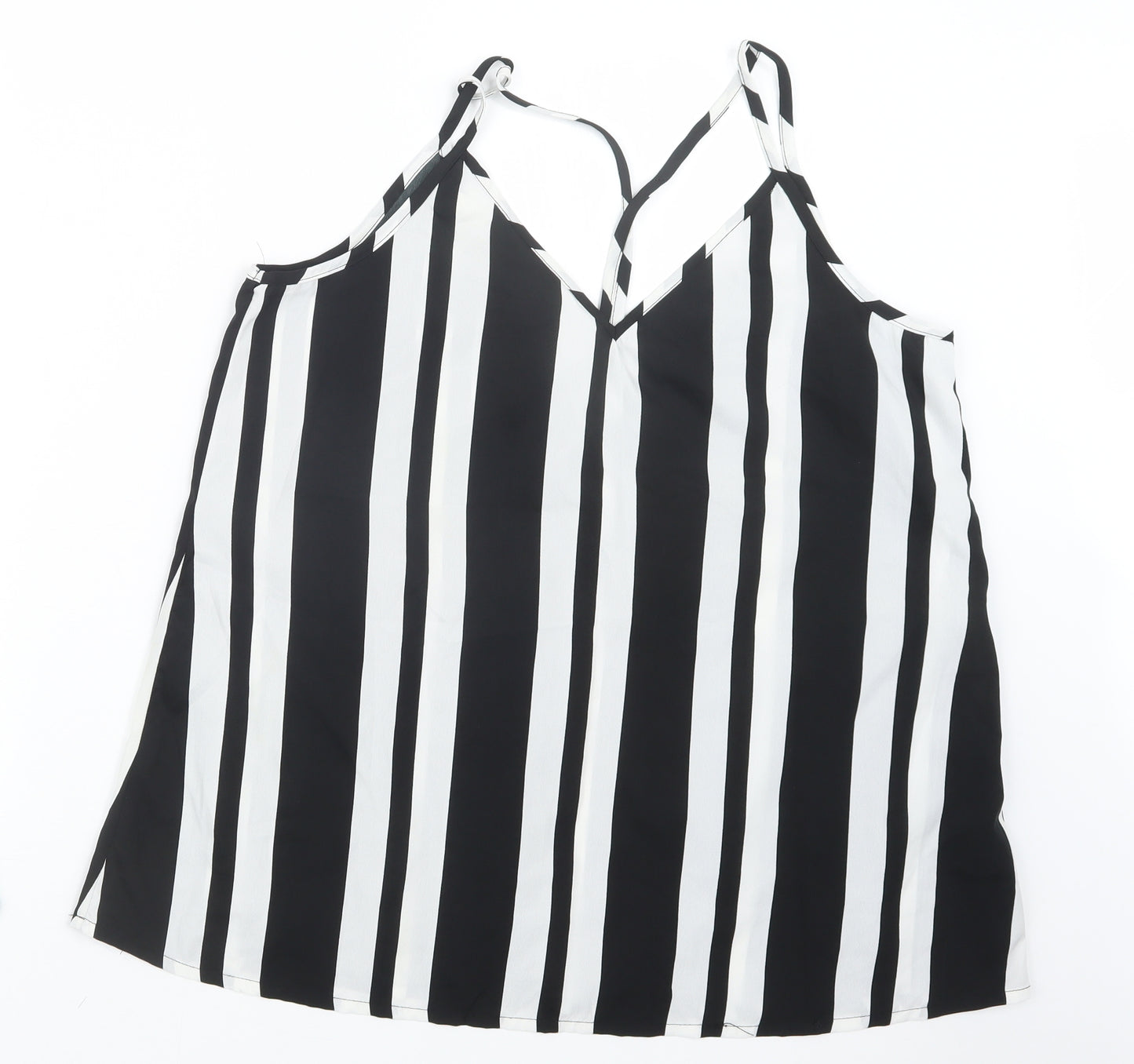 Be You  Womens Black Striped  Camisole Blouse Size 16