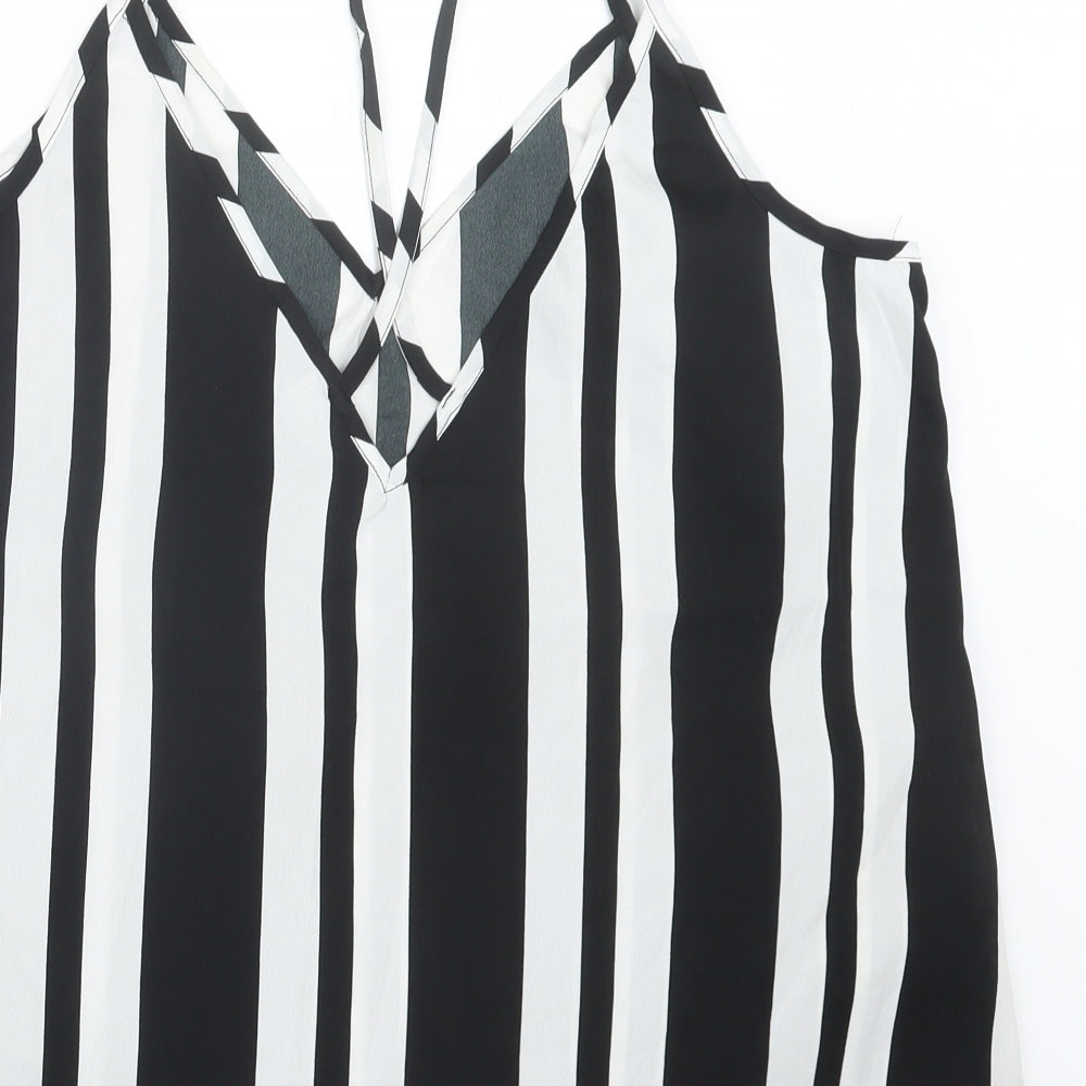 Be You  Womens Black Striped  Camisole Blouse Size 16