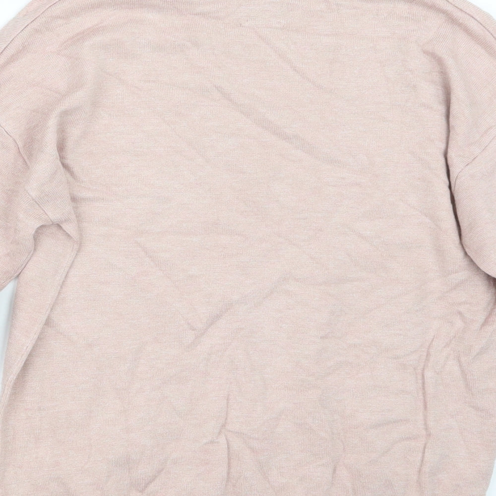 Zara Girls Pink  Knit Pullover Jumper Size 9 Years
