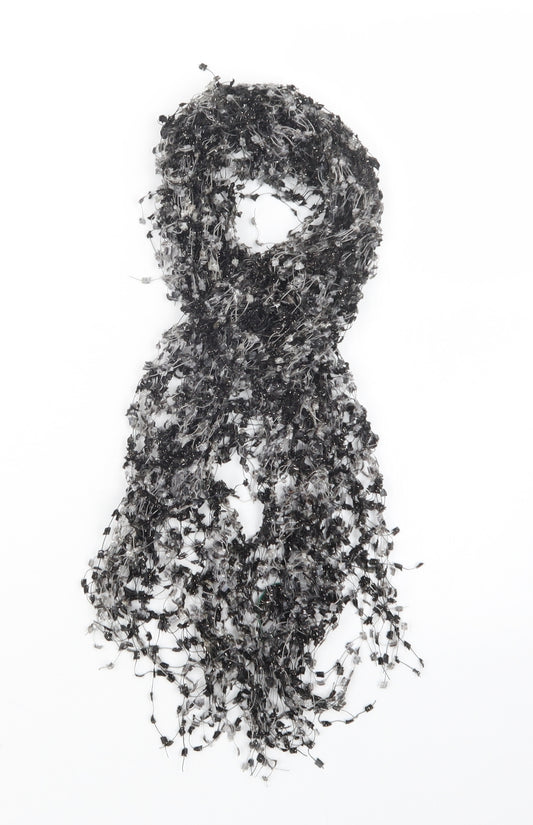Front view of Preworn women’s black scarf