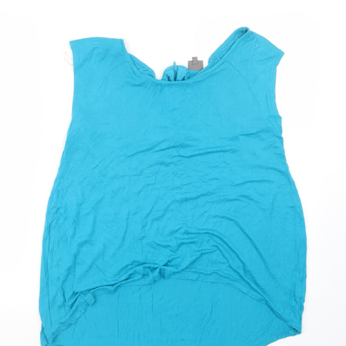 Miss Fiori Womens Blue   Basic T-Shirt Size 14
