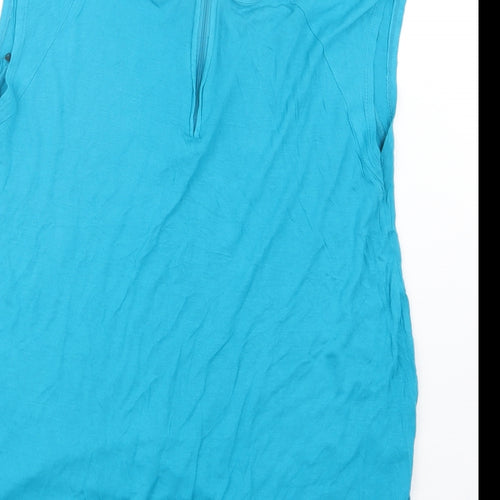 Miss Fiori Womens Blue   Basic T-Shirt Size 14