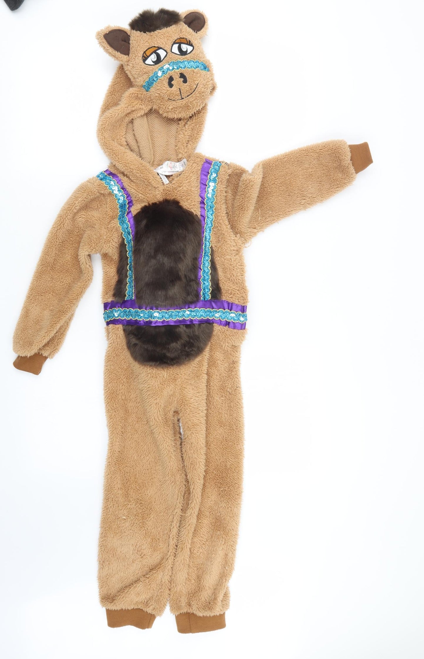 George Boys Beige   Basic T-Shirt Size 5-6 Years  - Camel Fancy Dress