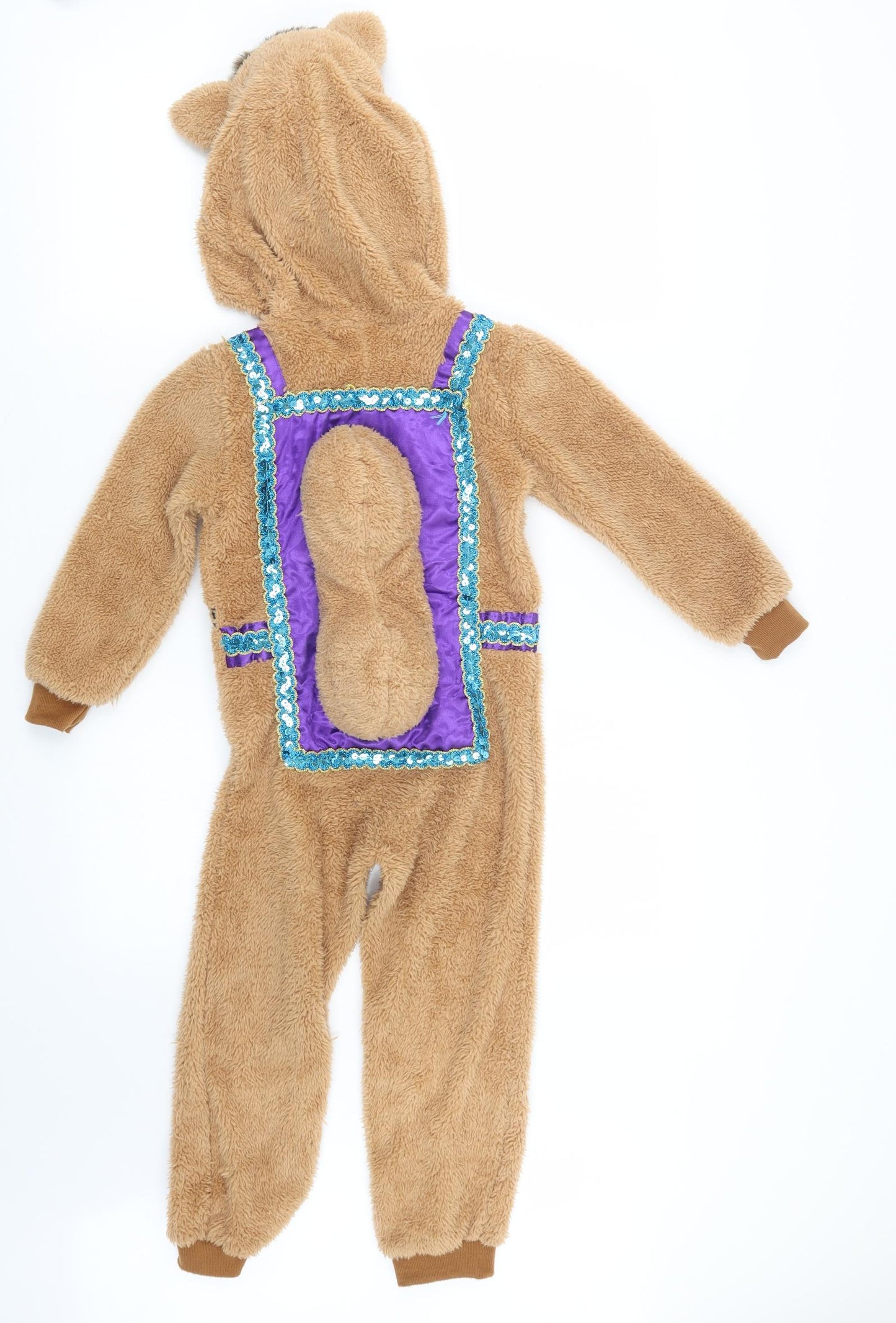 George Boys Beige   Basic T-Shirt Size 5-6 Years  - Camel Fancy Dress