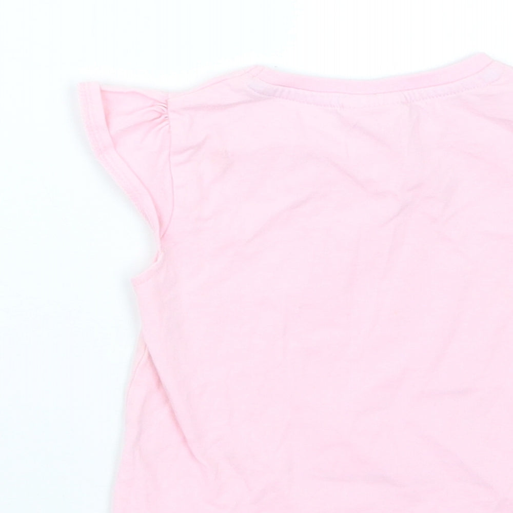 Peppa Pig Girls Pink Geometric  Babydoll Pyjama Top Size 12-18 Months  - Peppa Pig