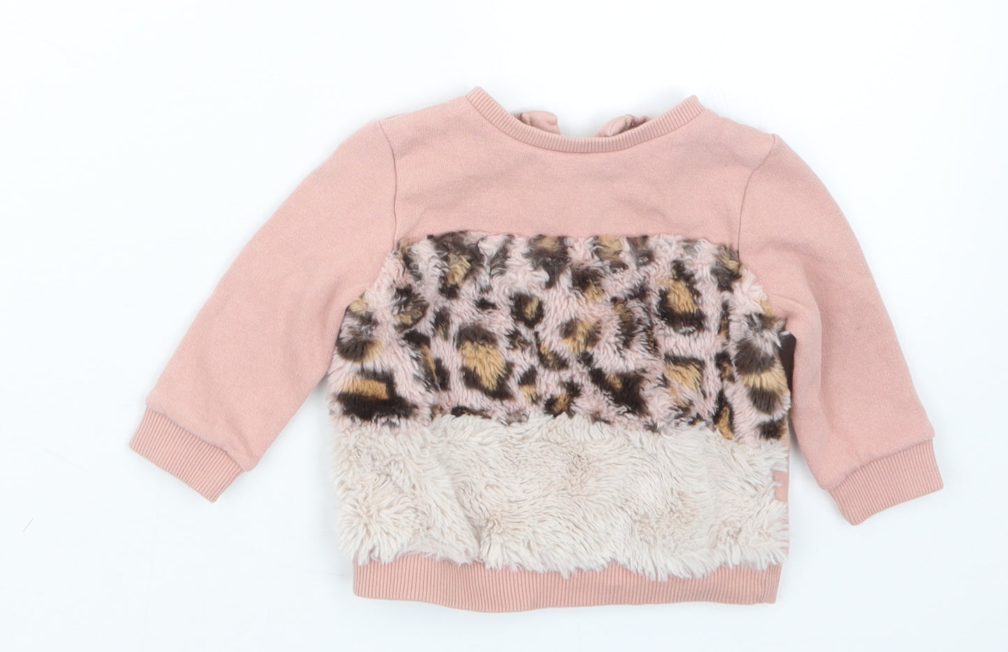 F&F Girls Pink   Pullover Jumper Size 3-6 Months