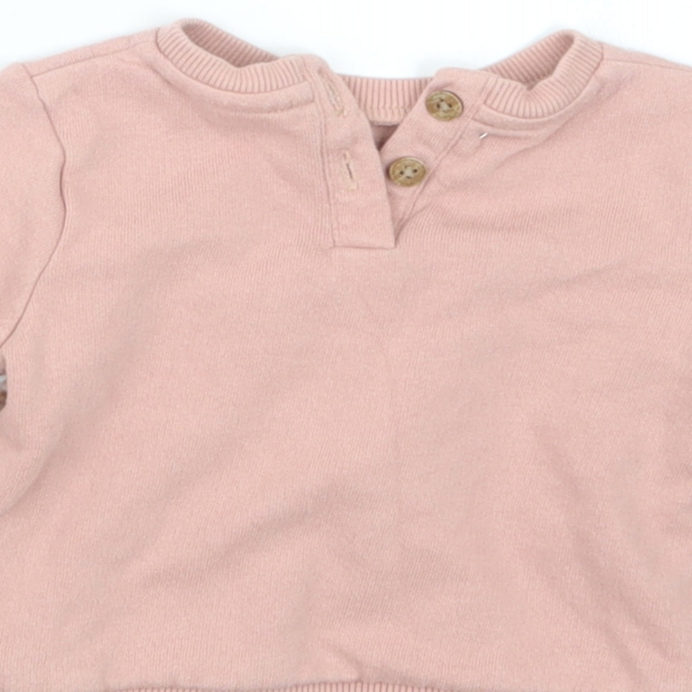 F&F Girls Pink   Pullover Jumper Size 3-6 Months