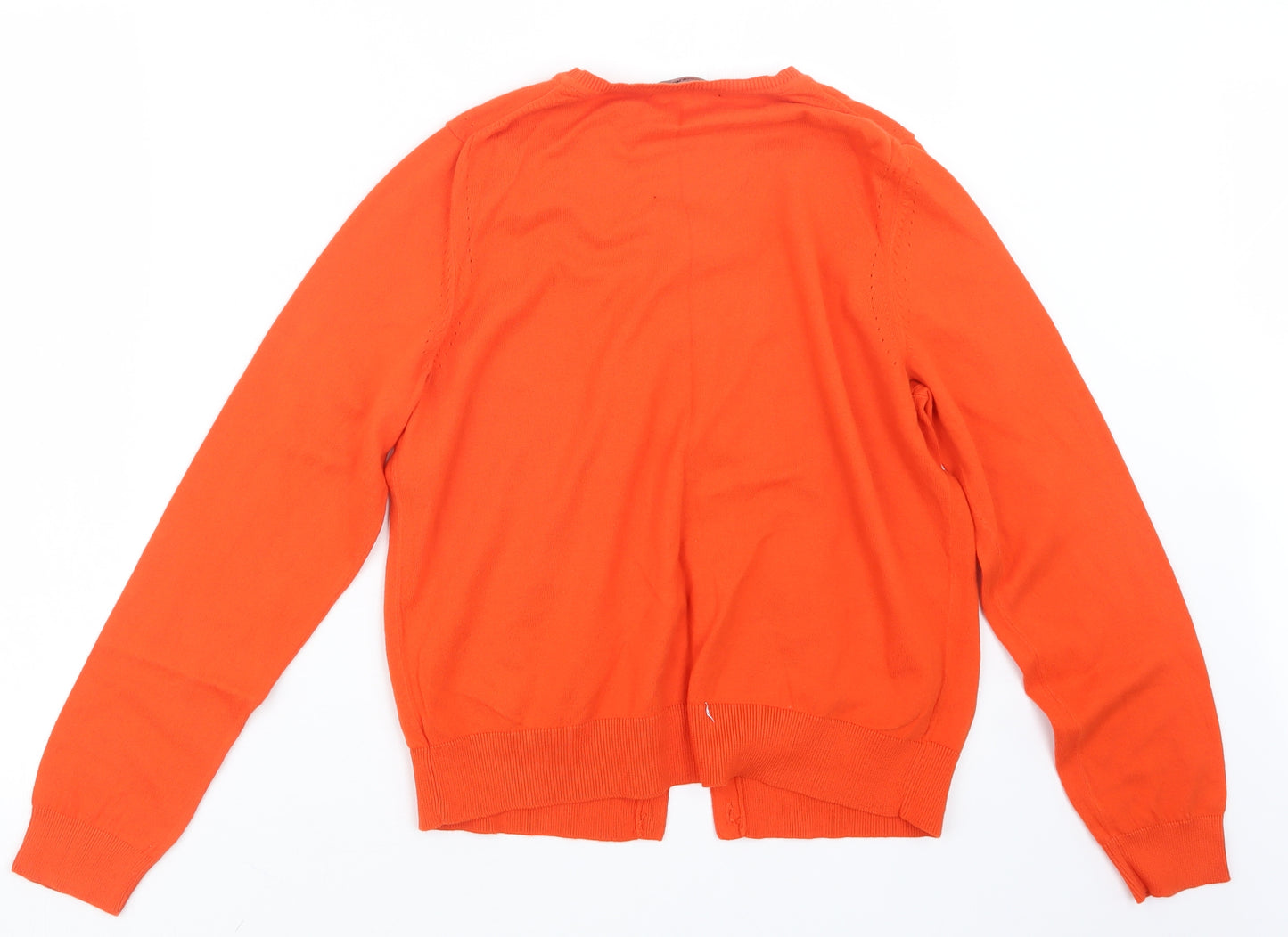 George Womens Orange  Knit Cardigan Jumper Size 14