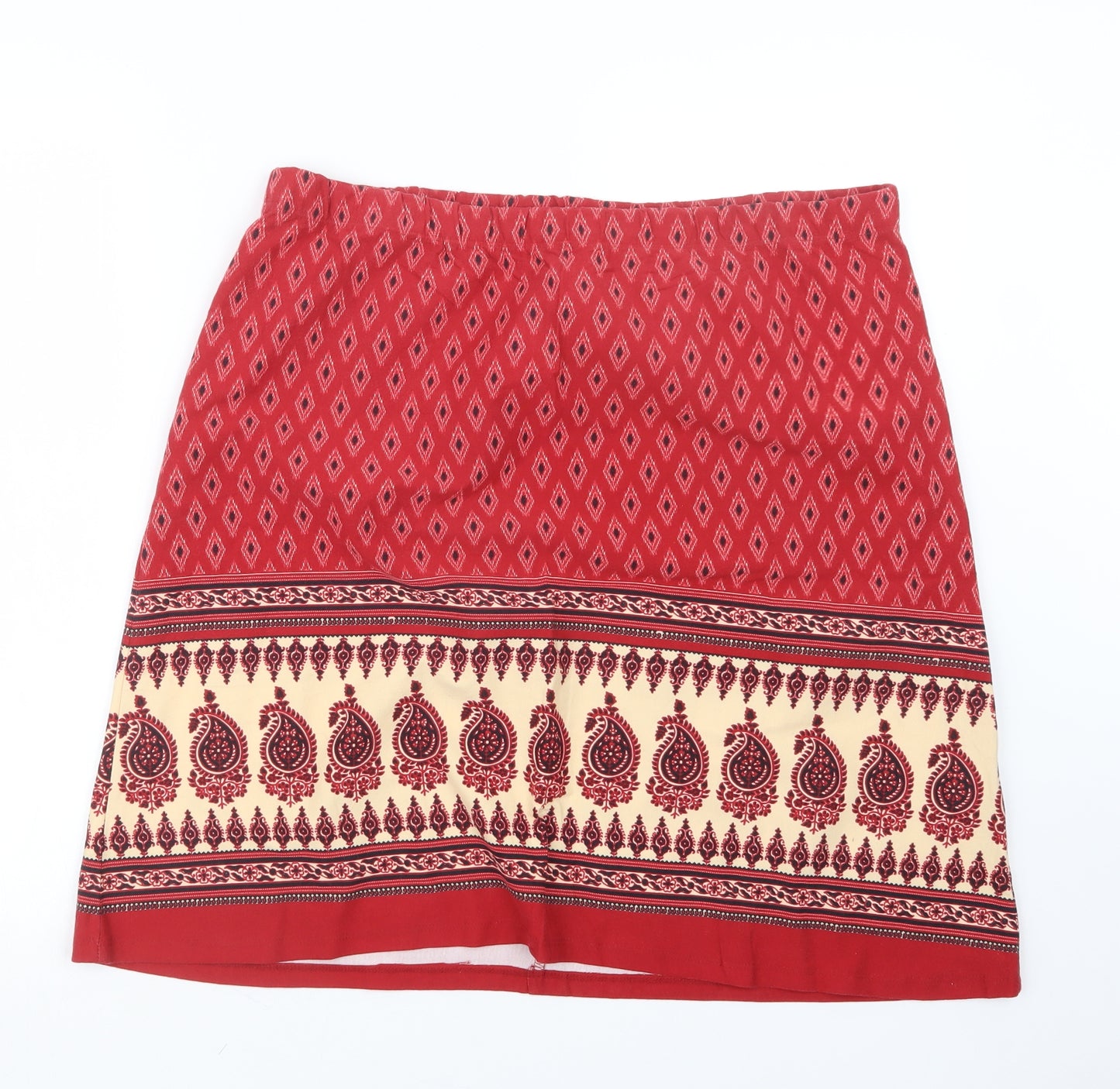 Boysen's Womens Red Geometric  Straight & Pencil Skirt Size 20