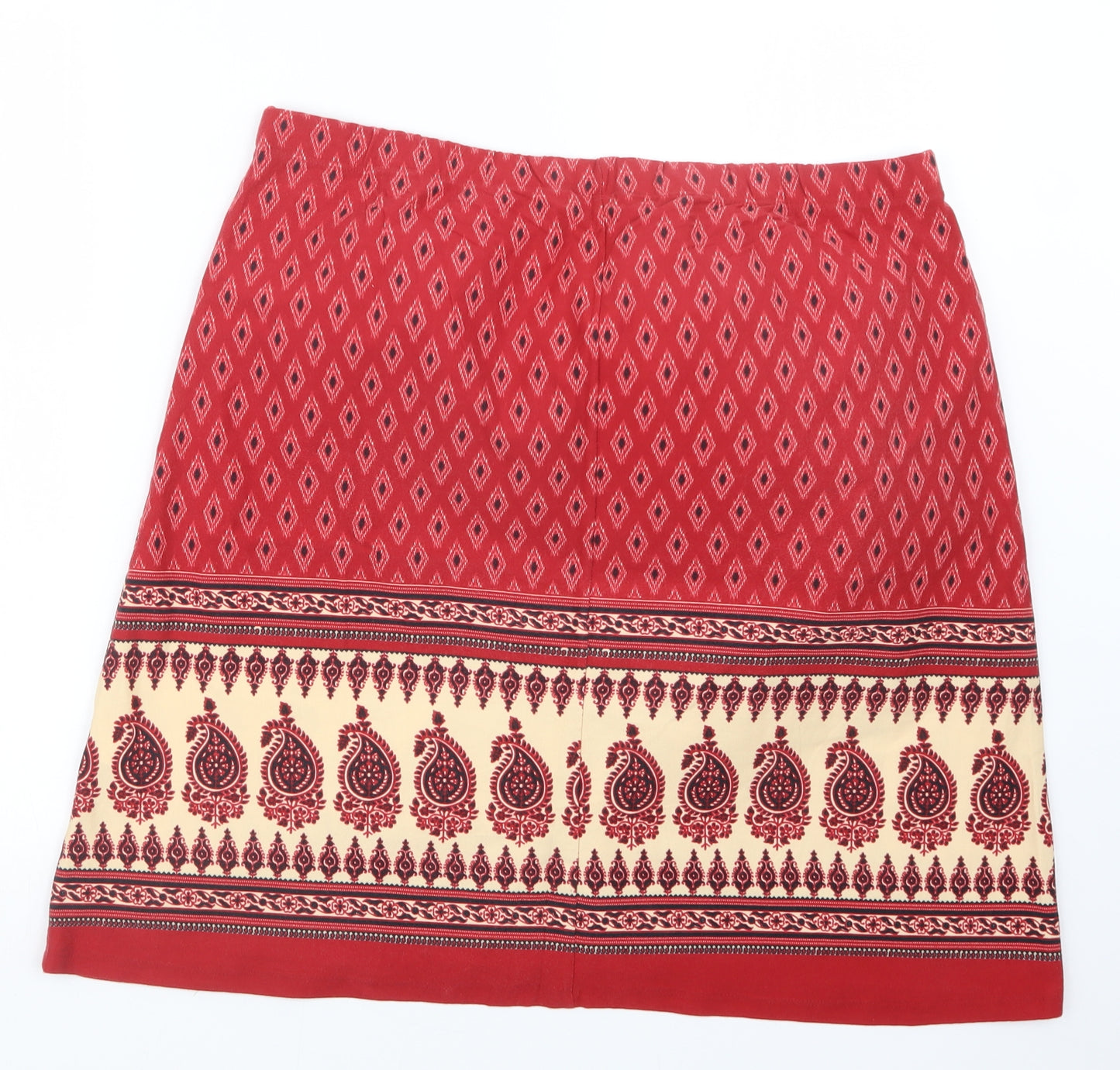 Boysen's Womens Red Geometric  Straight & Pencil Skirt Size 20
