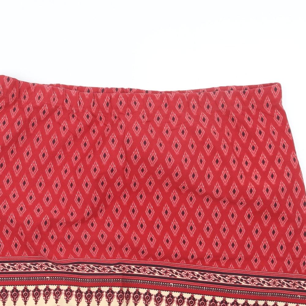 Boysen's Womens Red Geometric  Straight & Pencil Skirt Size 20