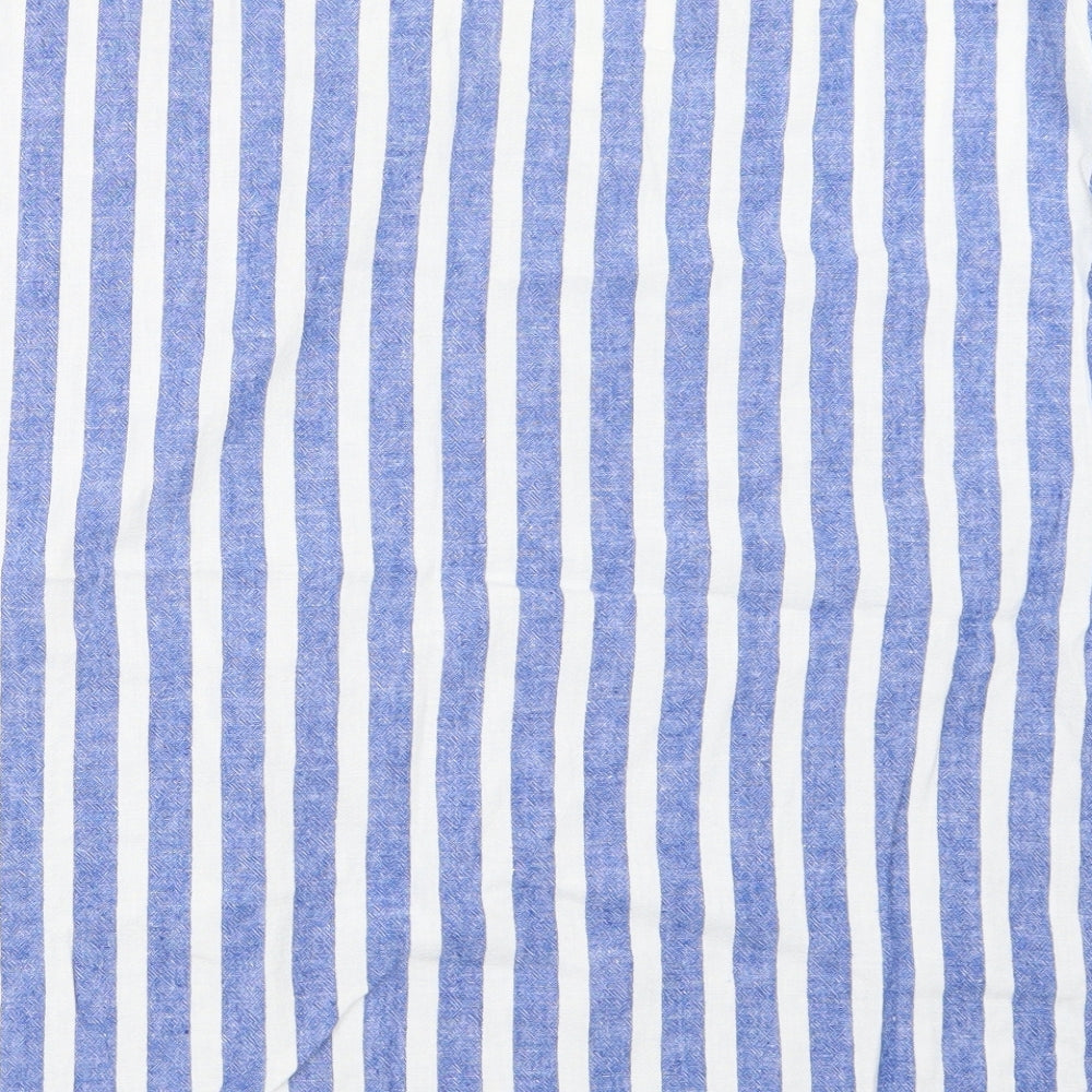 Bonmarché Womens Blue Striped  Basic T-Shirt Size 22