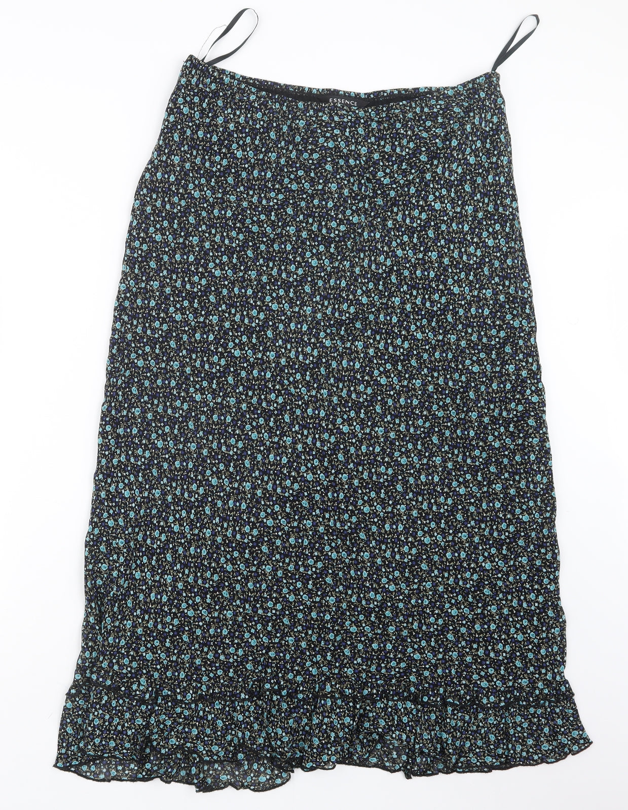 essence Womens Black Floral  Maxi Skirt Size 18