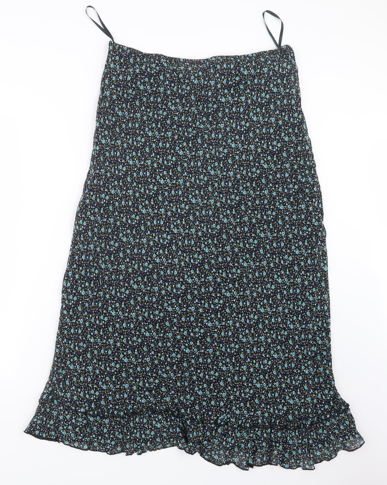 essence Womens Black Floral  Maxi Skirt Size 18