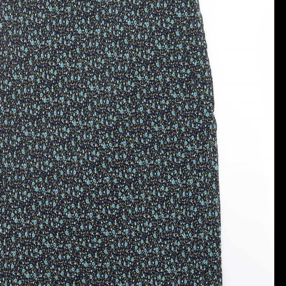 essence Womens Black Floral  Maxi Skirt Size 18