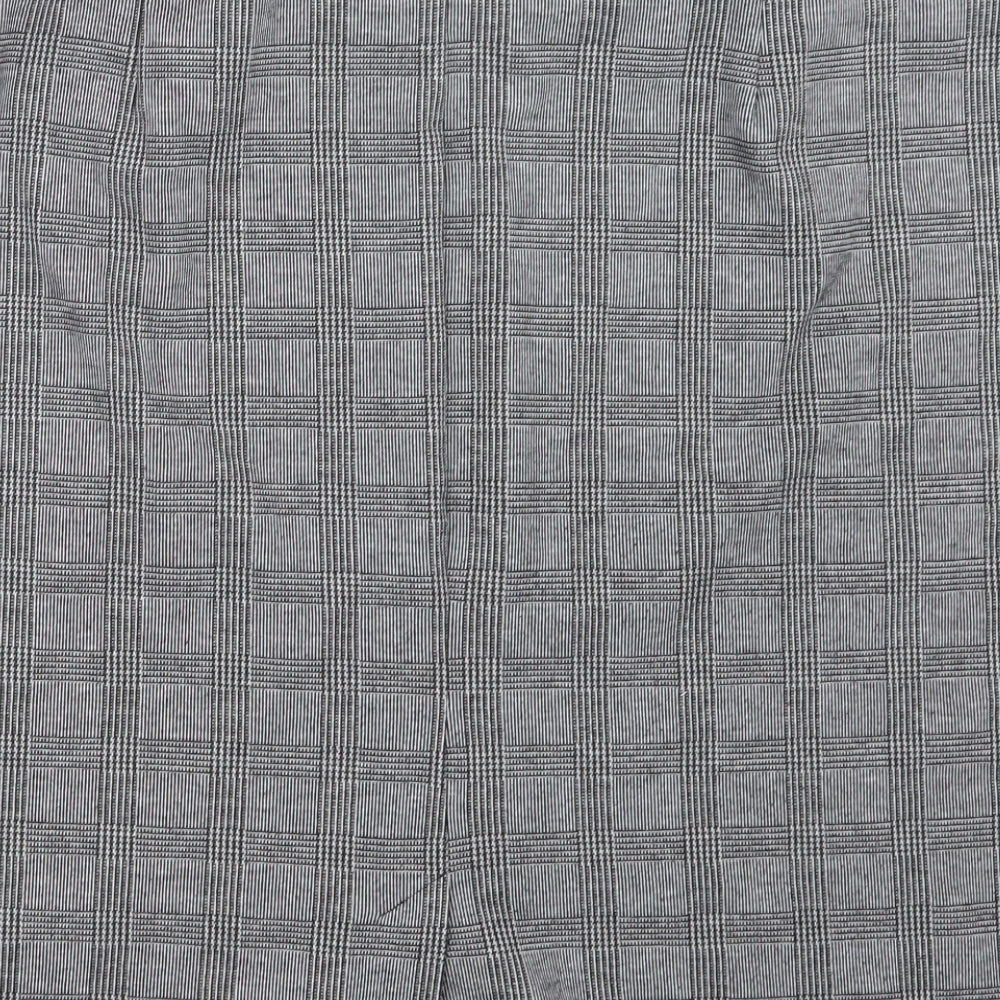 Bonmarché Womens Grey Check  Straight & Pencil Skirt Size 24