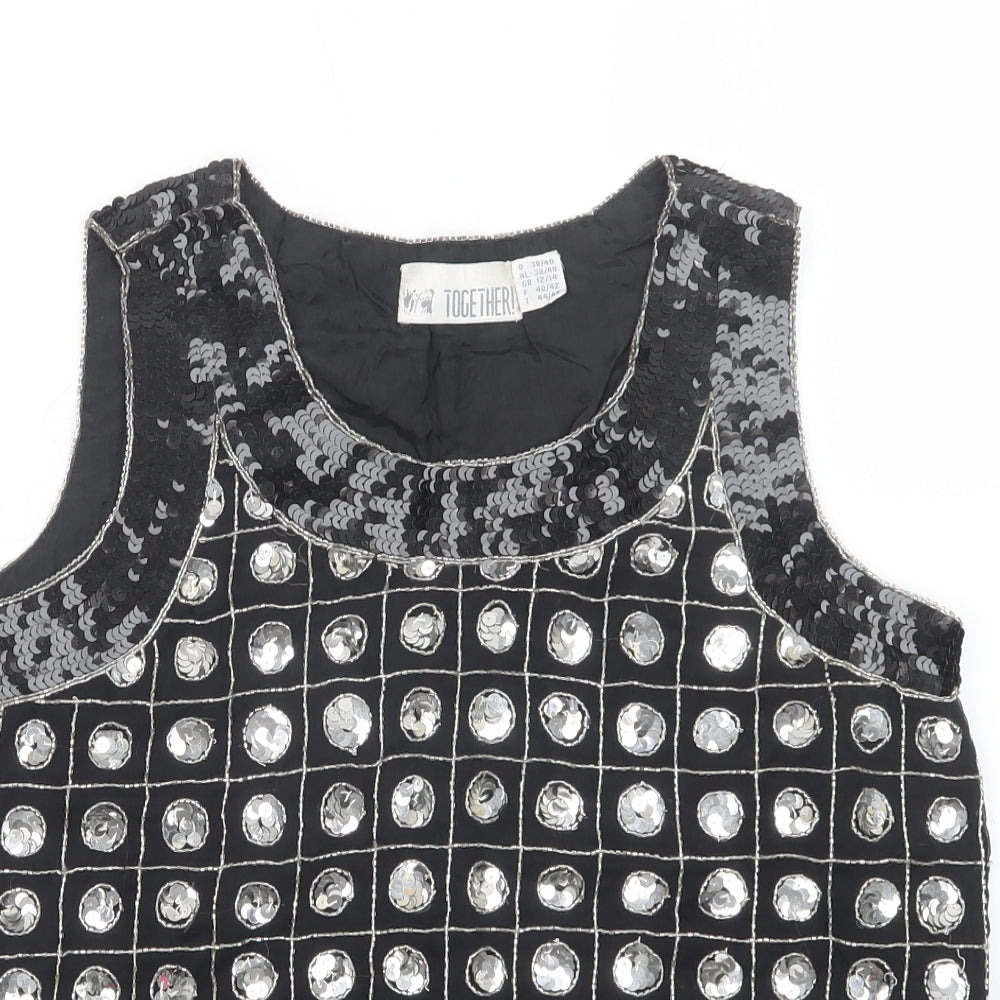 Together Womens Black   Basic Blouse Size 12